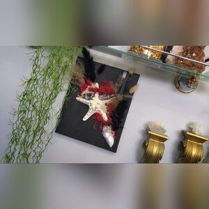 Coastal Druzy Geode Seashell Canvas Beach Ocean Art